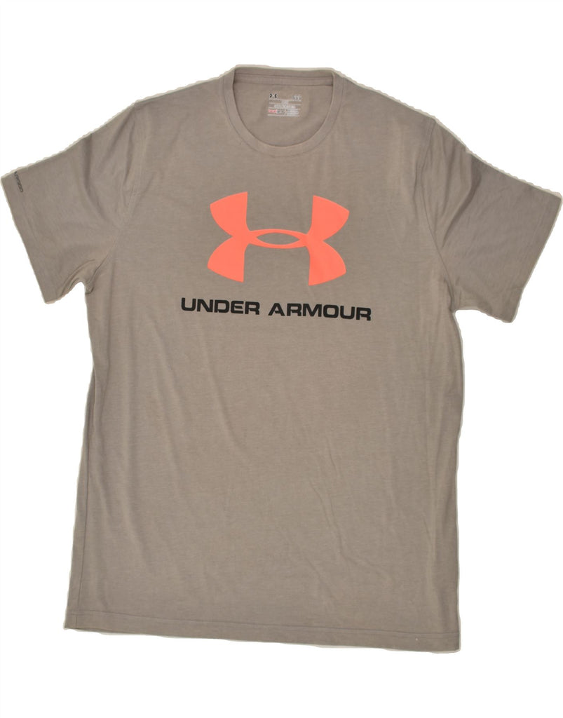 UNDER ARMOUR Mens Graphic T-Shirt Top Large Grey Cotton | Vintage Under Armour | Thrift | Second-Hand Under Armour | Used Clothing | Messina Hembry 