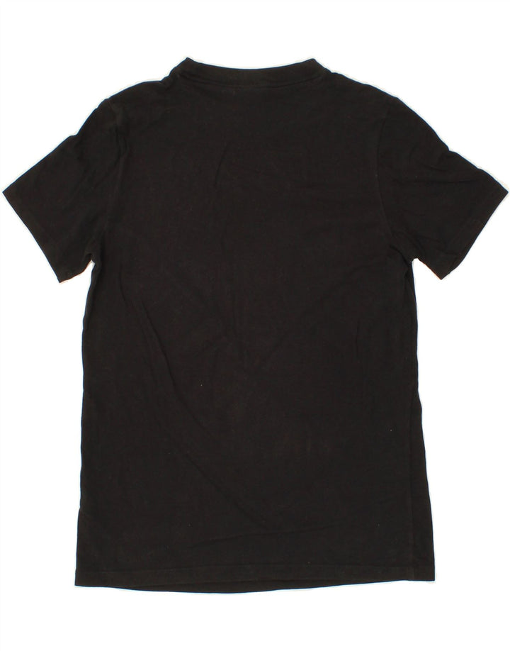 ADIDAS Womens Graphic T-Shirt Top UK 8 Small Black Vintage Adidas and Second-Hand Adidas from Messina Hembry 
