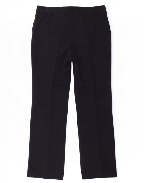 Marks & Spencer Womens Casual Trousers UK 12 Medium W32 L30 Navy Blue