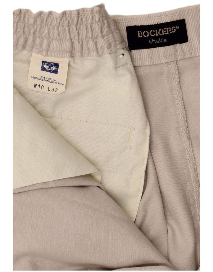 Dockers Mens Khakis Pegged Chino Trousers W40 L28 Grey Cotton