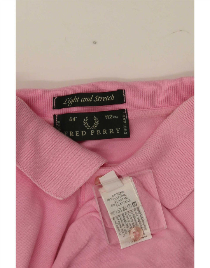 Fred Perry Mens Polo Shirt Medium Pink Cotton