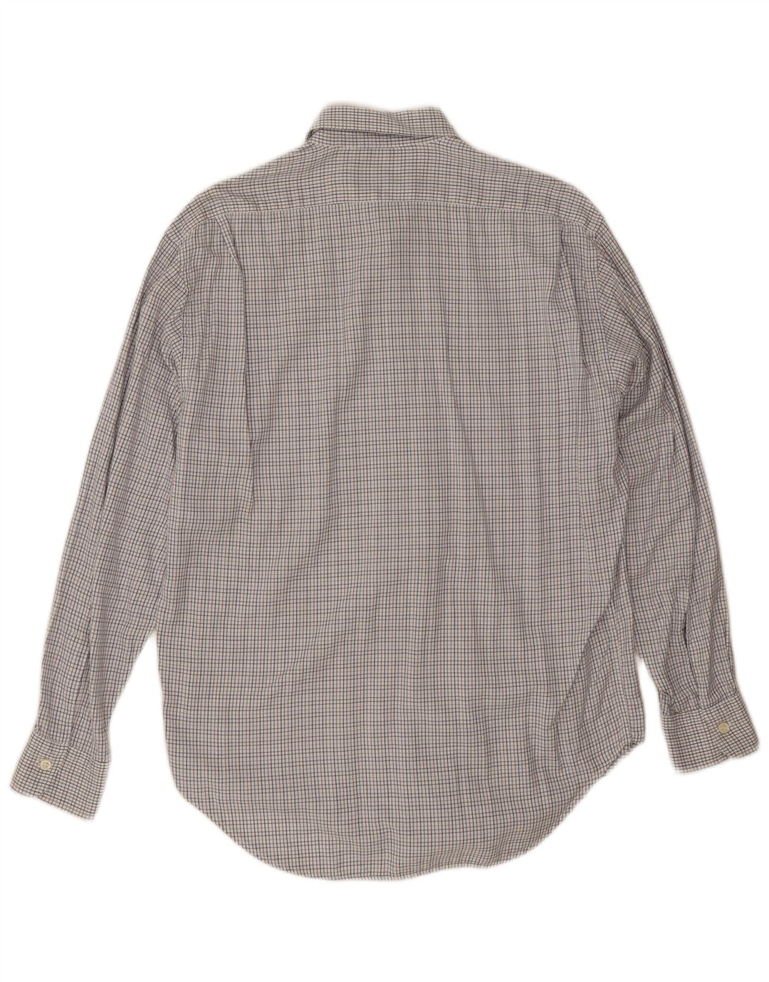 Henry Cottons Mens Shirt Size 39 15 1/2 Medium Grey Gingham