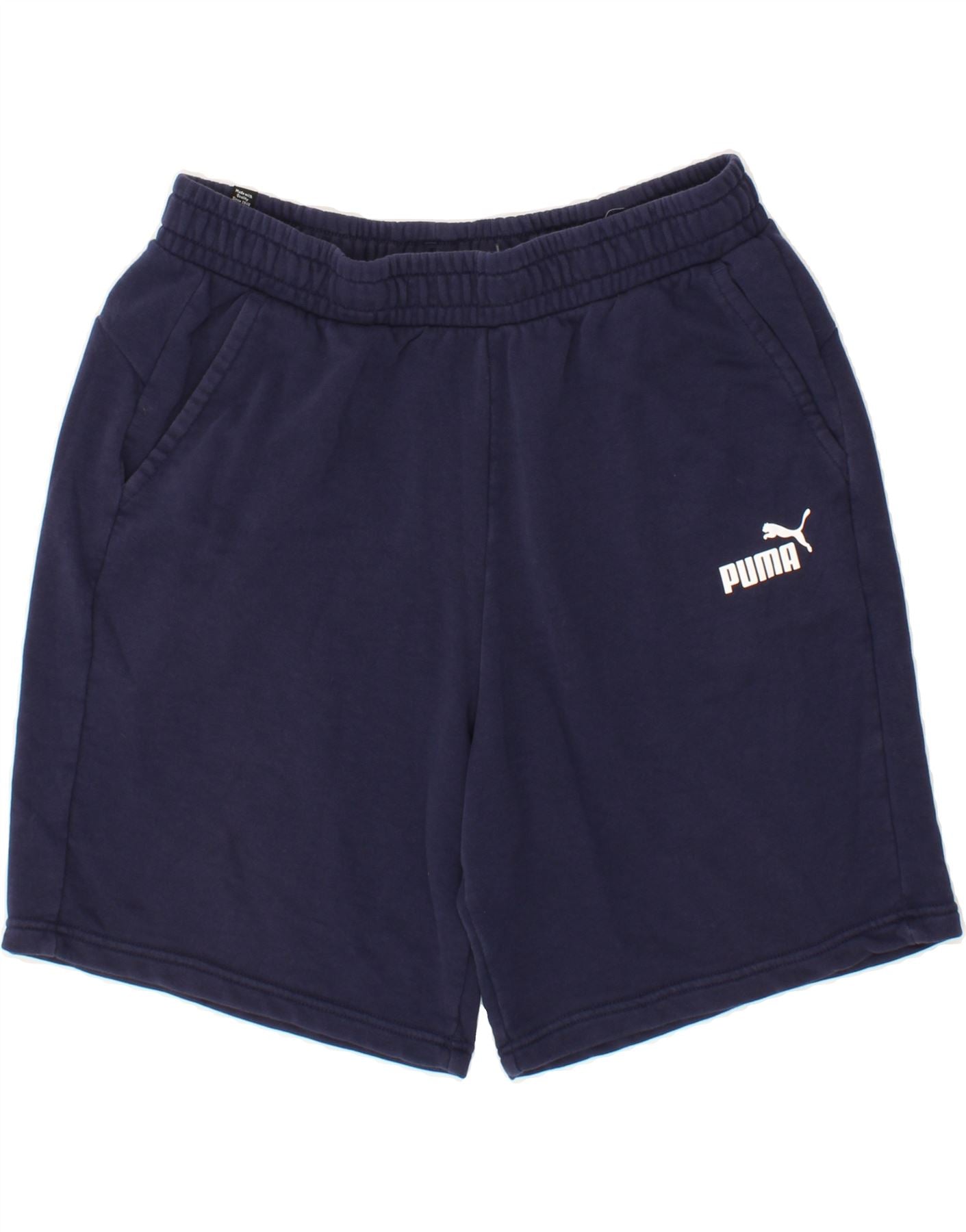 PUMA Mens Sport Shorts XL Navy Blue Cotton Vintage Second-Hand