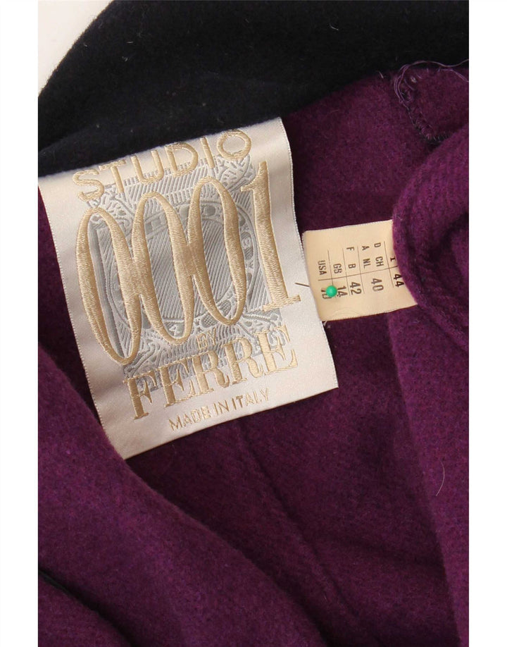 Ferre Womens Pea Coat UK 14 Large Navy Blue