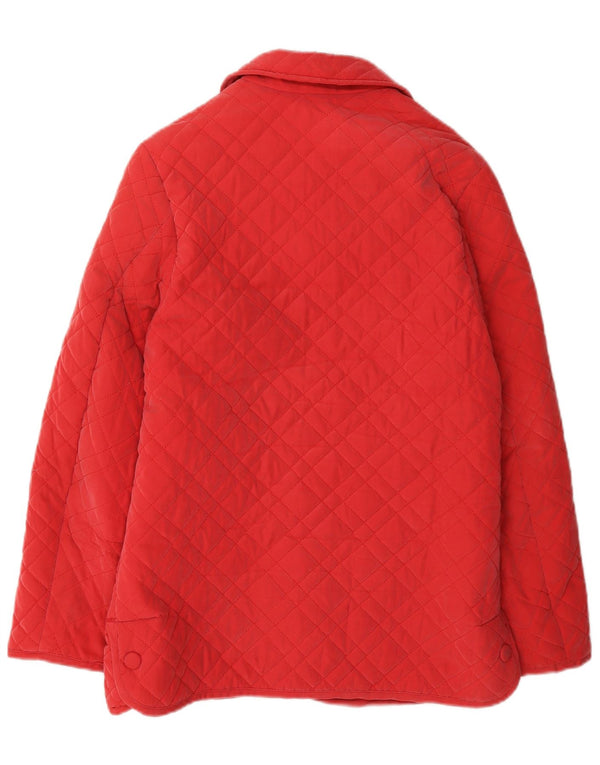 Astrolabio Womens Quilted Jacket IT 44 Medium Pink Polyester