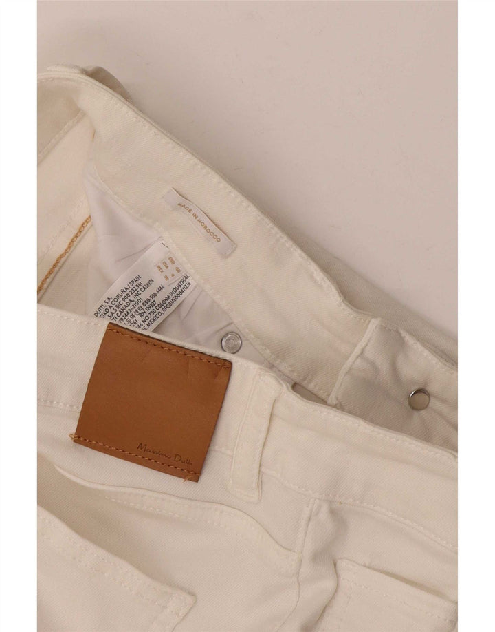 Massimo Dutti Womens Bootcut Jeans EU 40 Medium W30 L34 White Cotton