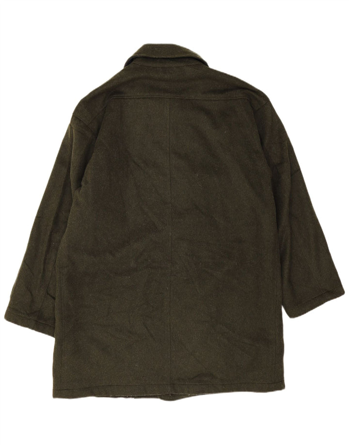 Belfe & Belfe Mens Overcoat IT 50 Large Green Wool