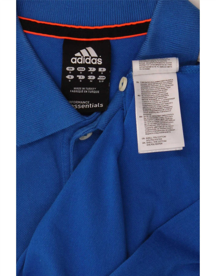 Adidas Mens Climalite Polo Shirt Small Blue Cotton