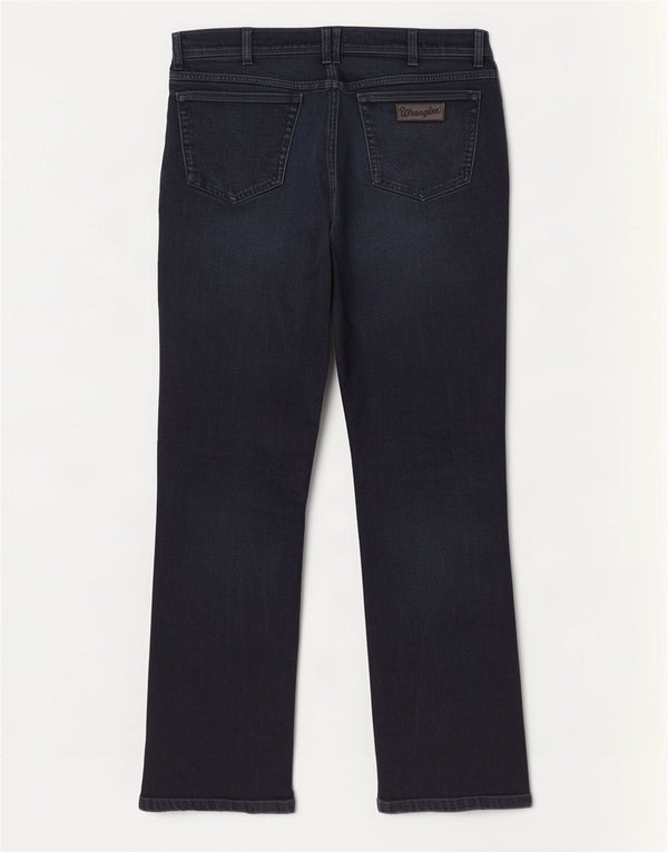 Wrangler Mens Texas Straight Jeans W36 L32 Navy Blue Cotton
