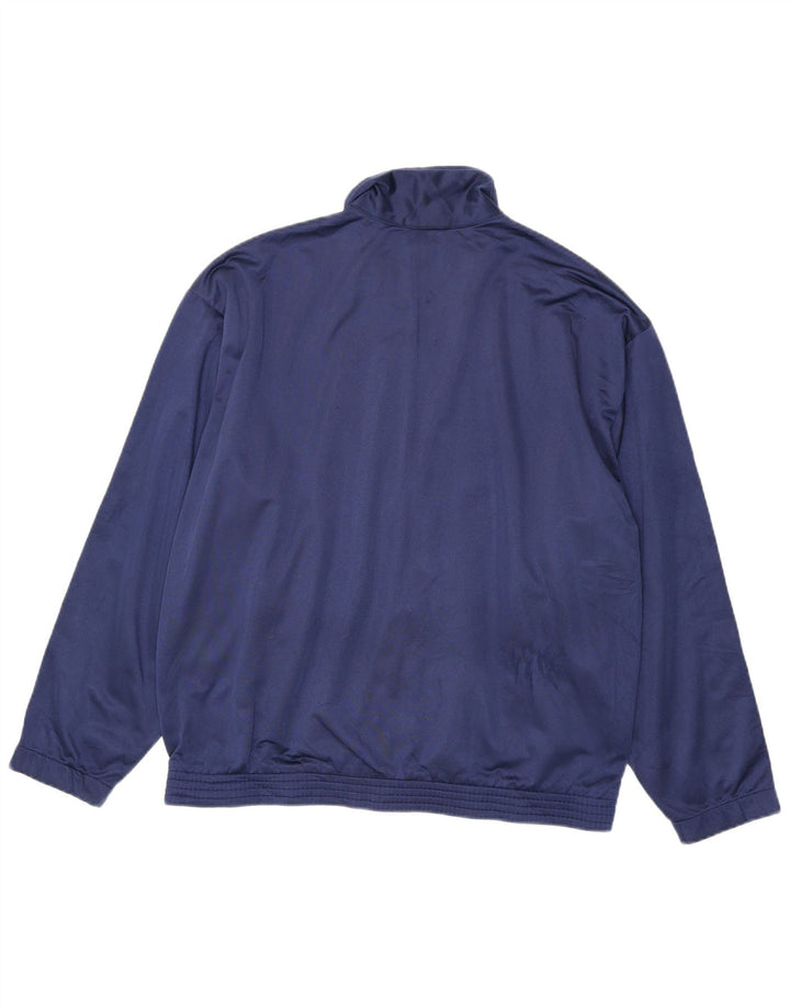 Asics Mens Graphic Tracksuit Top Jacket XL Navy Blue