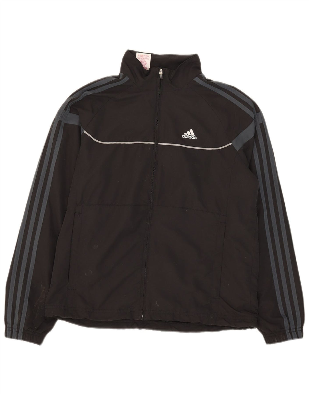 Adidas Boys Climalite Tracksuit Top Jacket 13-14 Years Grey Polyester