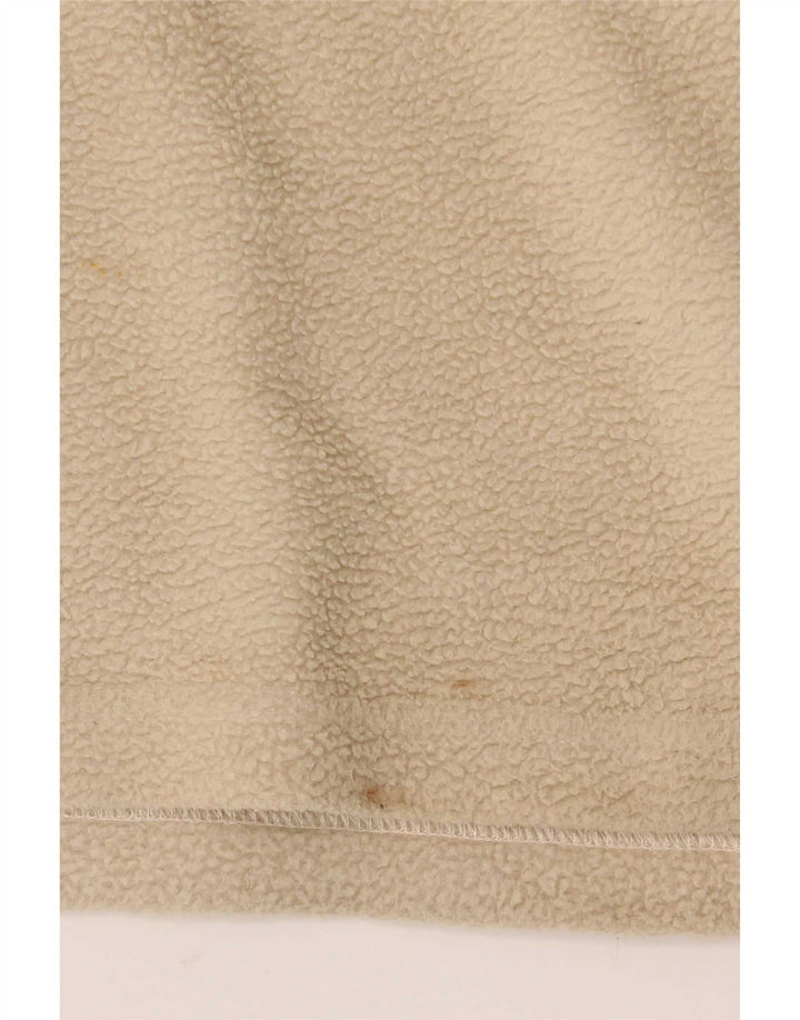 Jack & Jones Mens Zip Neck Fleece Jumper Medium Beige Polyester