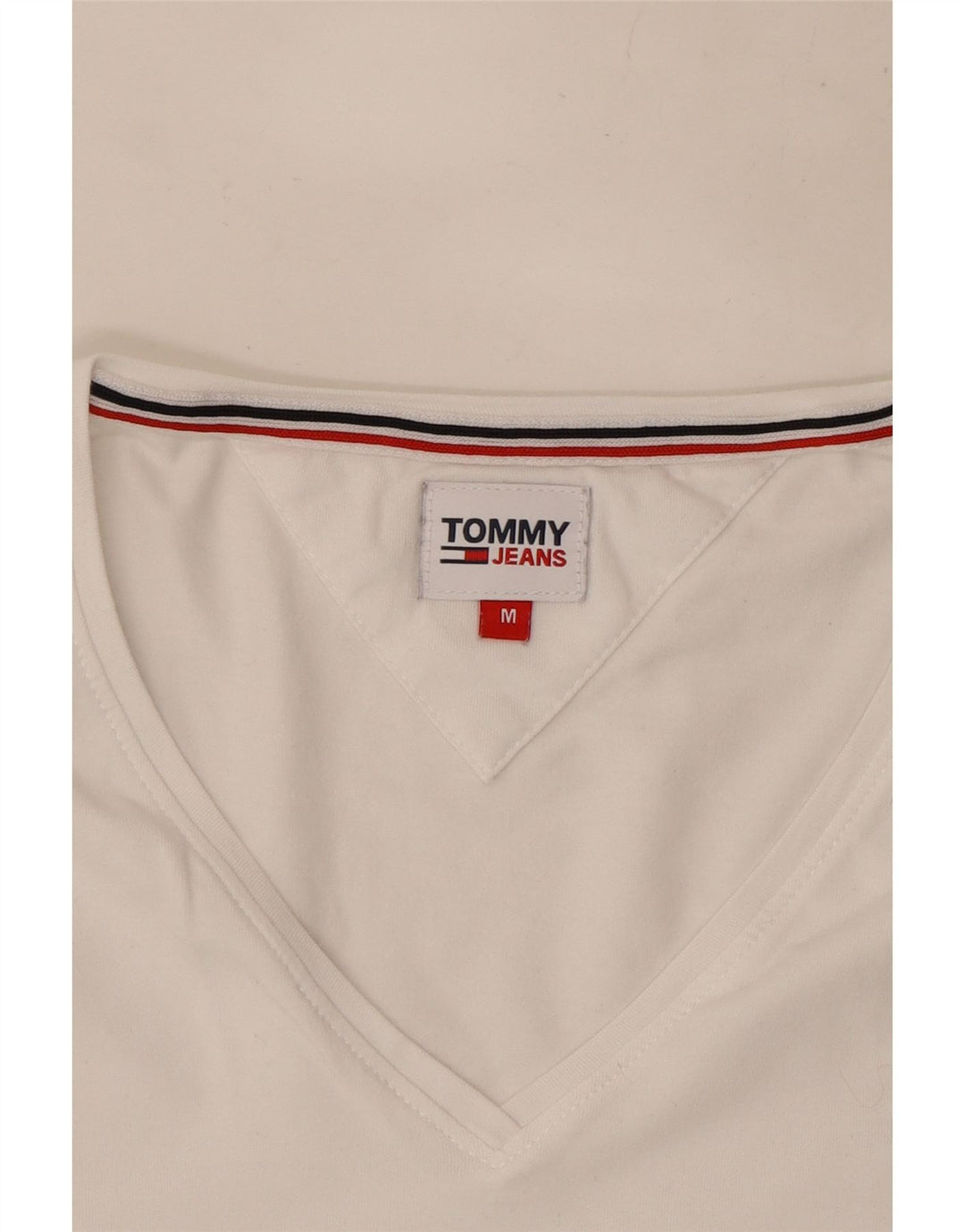 Tommy Hilfiger Womens T-Shirt Top UK 12 Medium White