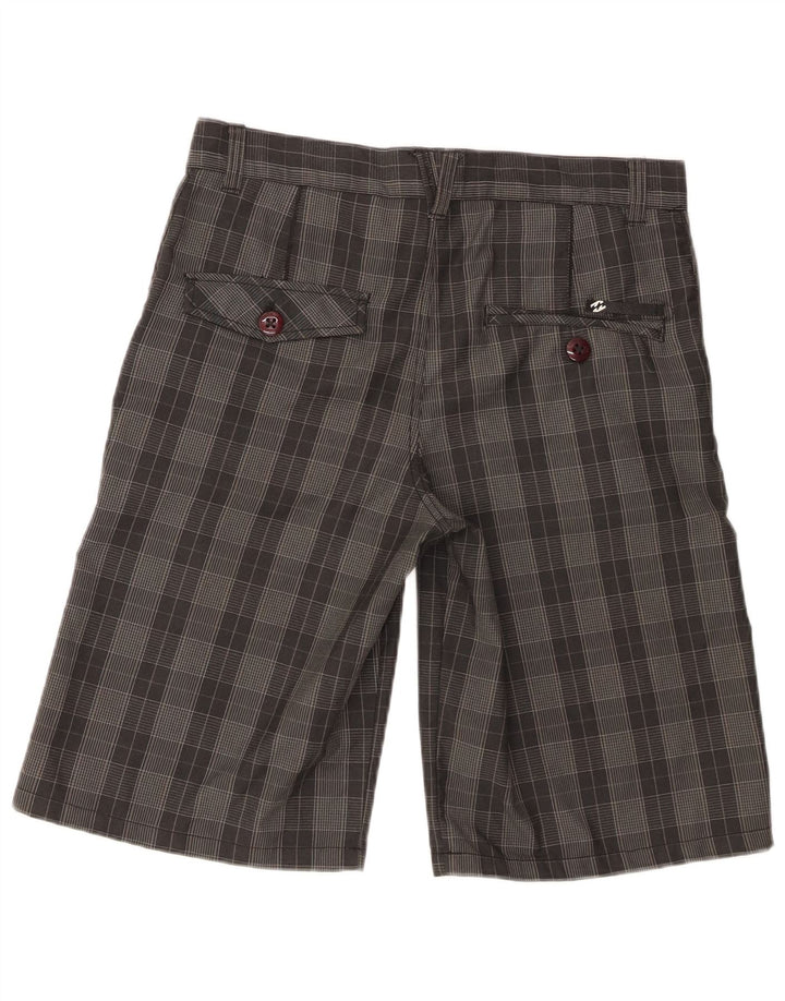 Billabong Boys Chino Shorts 15-16 Years W32 Grey Check Polyester