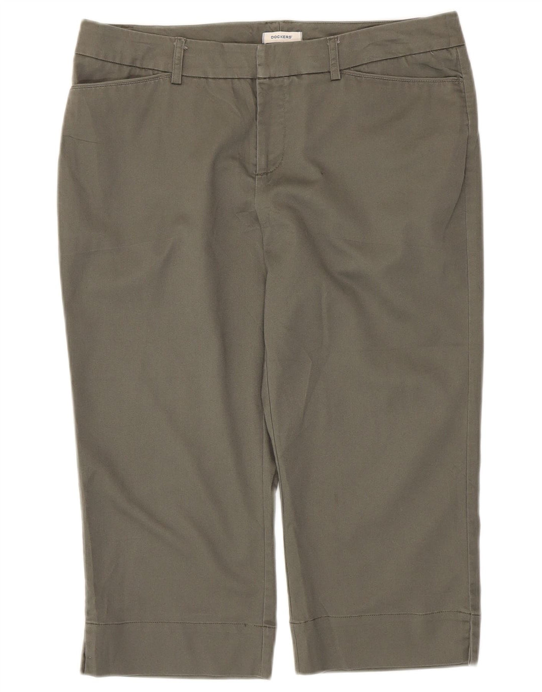 Dockers Womens Capri Trousers US 10 Large W34 L20 Grey Cotton