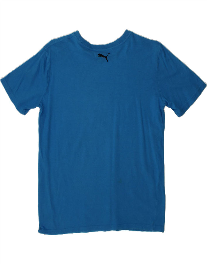 PUMA Boys Graphic T-Shirt Top 14-15 Years Blue Cotton Vintage Puma and Second-Hand Puma from Messina Hembry 