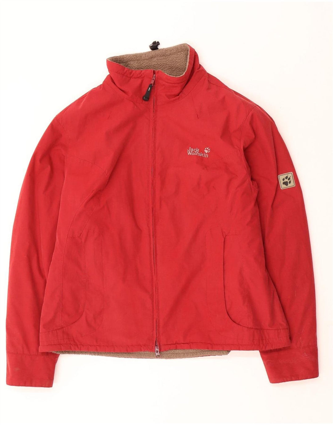 Jack Wolfskin Womens Windbreaker Jacket UK 18/20 XL Red Polyester