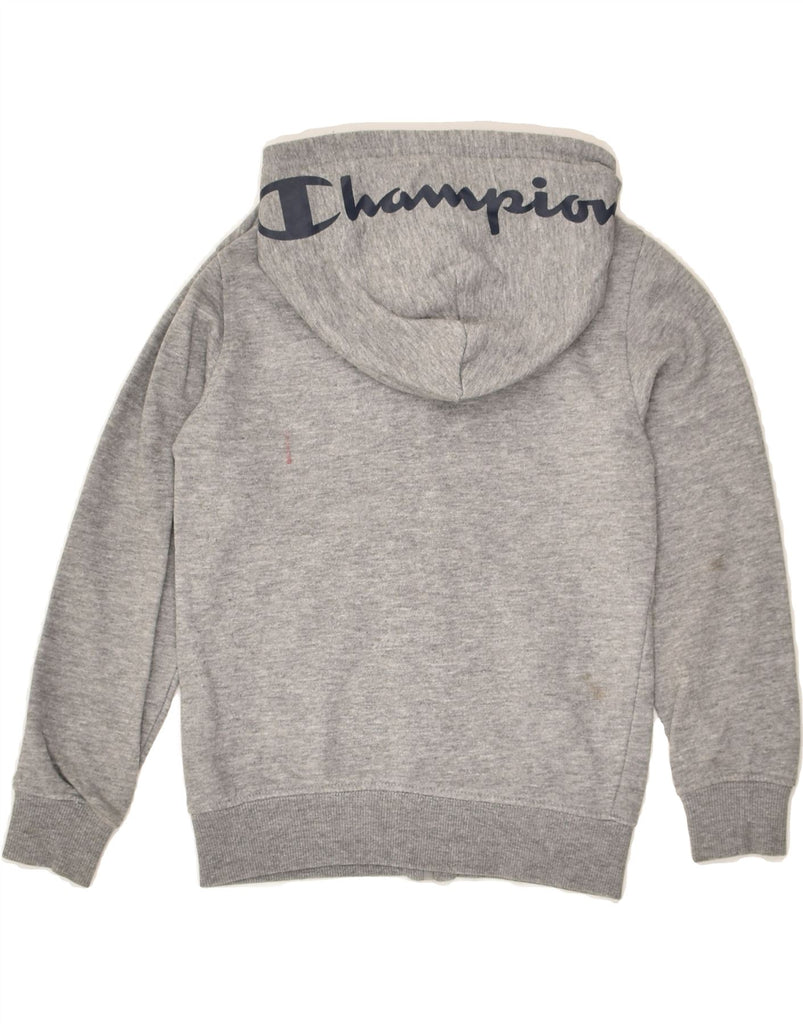 CHAMPION Boys Graphic Zip Hoodie Sweater 5-6 Years XS Grey Cotton | Vintage Champion | Thrift | Second-Hand Champion | Used Clothing | Messina Hembry 