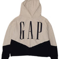 Gap Womens Graphic Oversized Hoodie Jumper UK 14 Medium White Colourblock