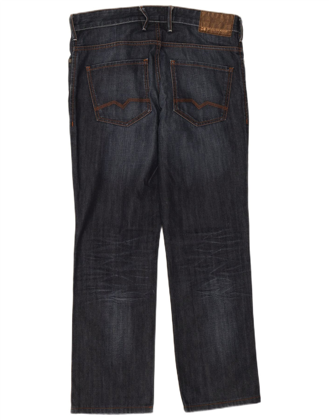 Hugo Boss Mens Straight Jeans W32 L29 Navy Blue Cotton