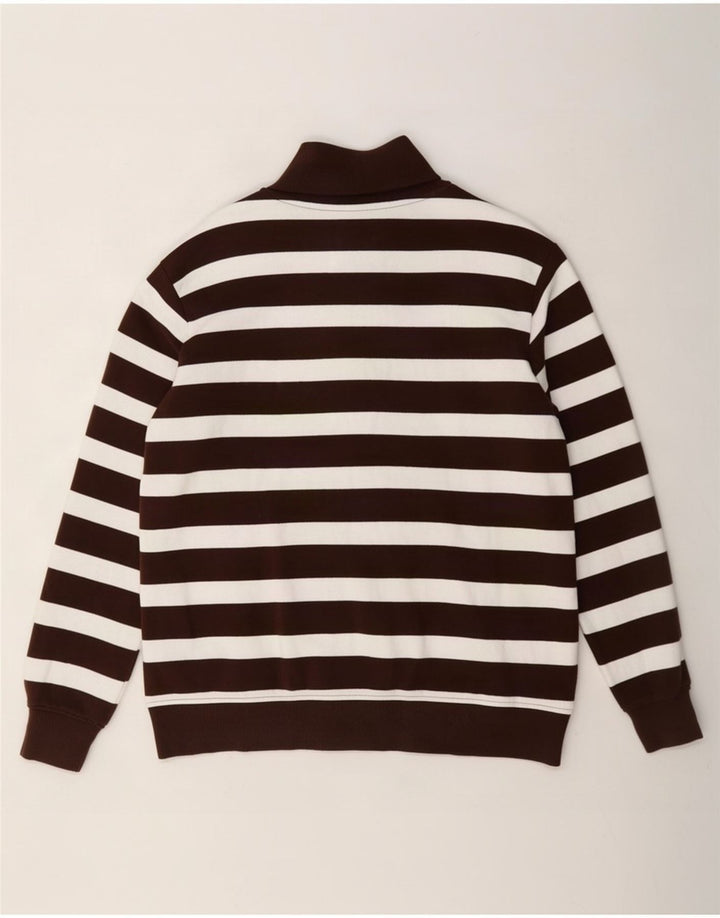 Marks & Spencer Womens Sweatshirt Jumper UK 12 Medium Brown Striped