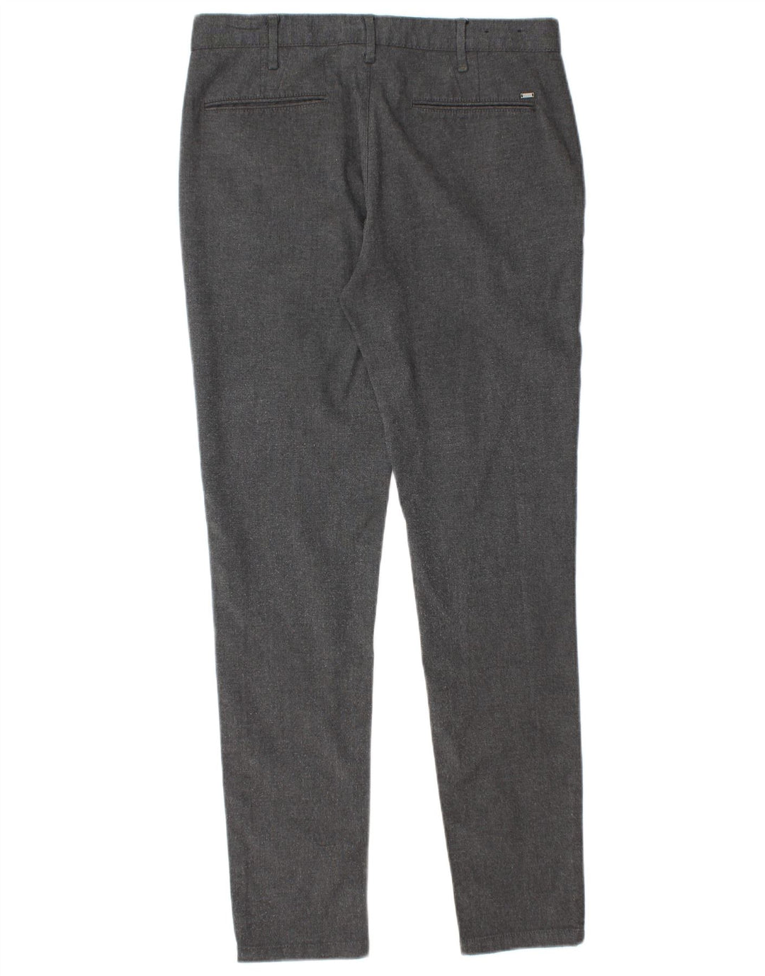 Zara Mens Slim Chino Trousers EU 40 Medium W31 L30 Grey Polyester