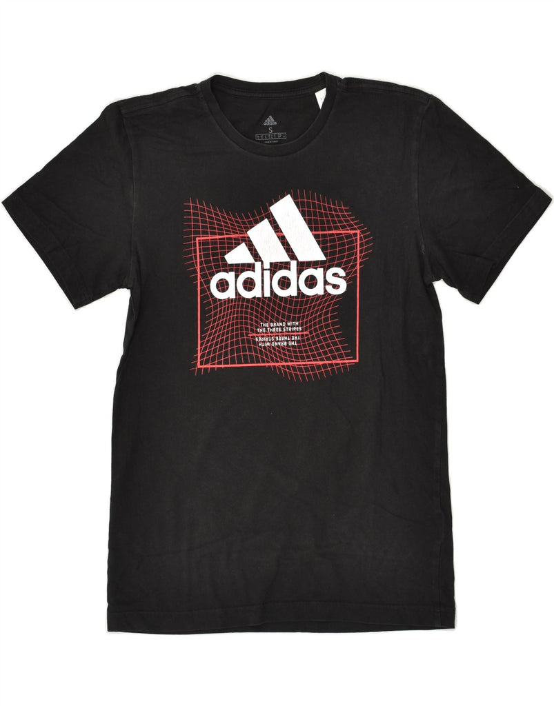 ADIDAS Mens Graphic T-Shirt Top Small Black Cotton | Vintage Adidas | Thrift | Second-Hand Adidas | Used Clothing | Messina Hembry 