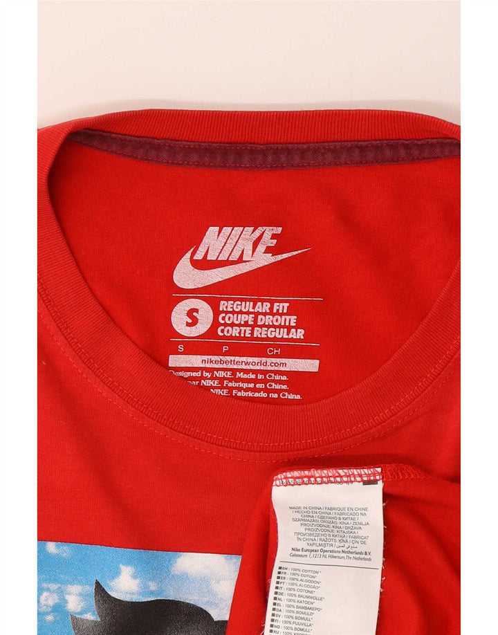 Nike Mens Regular Fit Graphic T-Shirt Top Small Red Cotton