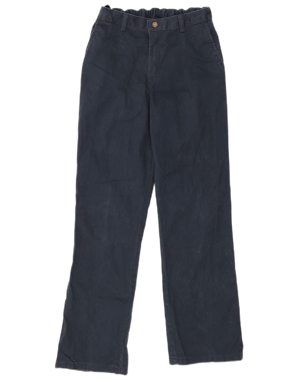 Izod Boys Regular Fit Chino Trousers 15-16 Years W24 L27 Navy Blue Cotton