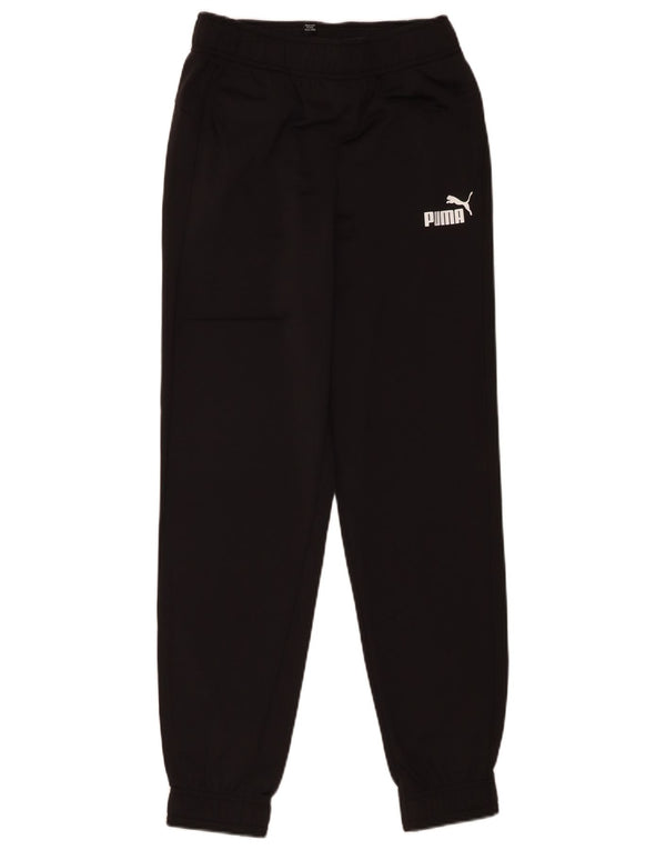 Puma Boys Tracksuit Trousers Joggers 13-14 Years Black Polyester
