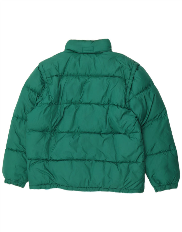 Sergio Tacchini Mens Padded Jacket UK 40 Large Green Polyamide