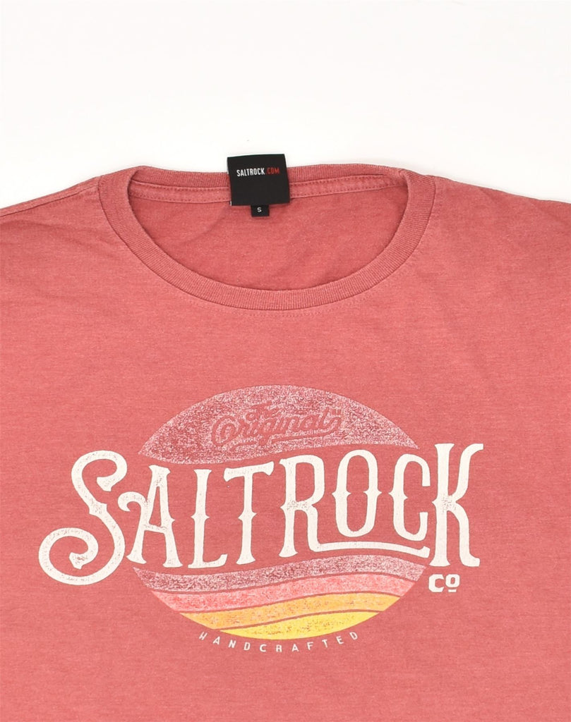 SALTROCK Mens Graphic T-Shirt Top Small Pink Cotton | Vintage Saltrock | Thrift | Second-Hand Saltrock | Used Clothing | Messina Hembry 