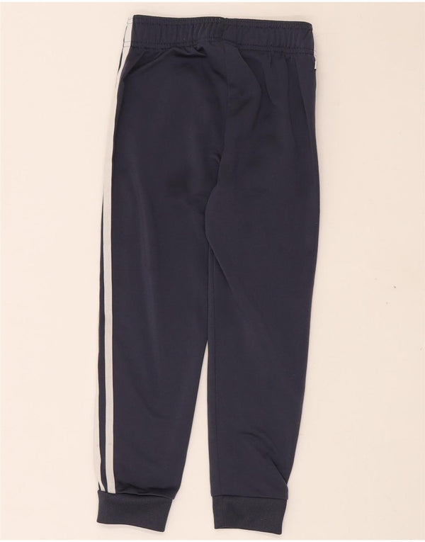 ADIDAS Boys Tracksuit Trousers Joggers 6-7 Years  Navy Blue Polyester