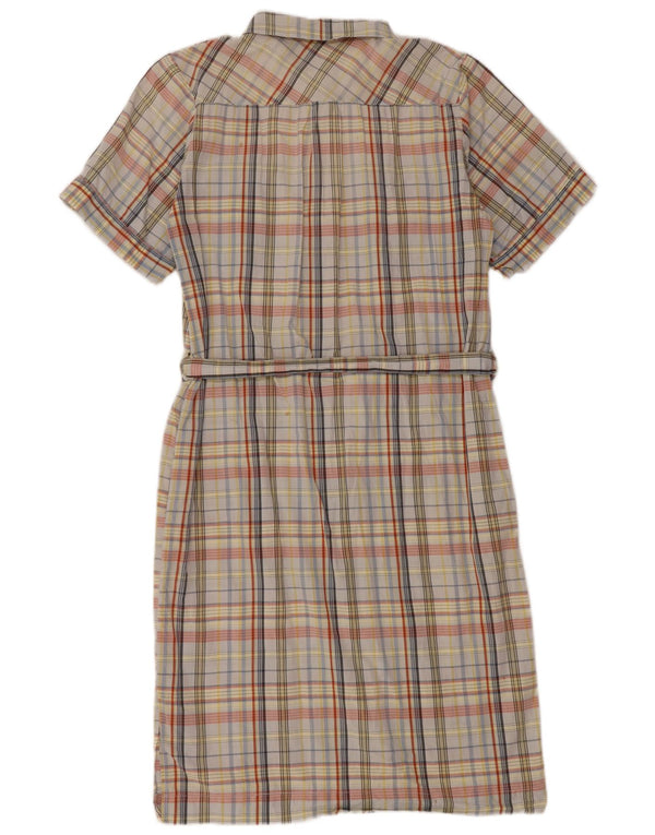 Vintage Womens Shirt Dress UK 14 Medium Multicoloured Check Cotton