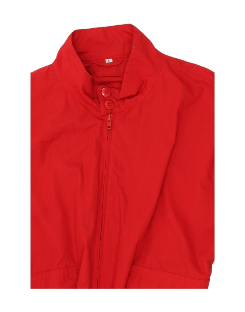 VINTAGE Mens Bomber Jacket UK 40 Large Red Polyester | Vintage Vintage | Thrift | Second-Hand Vintage | Used Clothing | Messina Hembry 