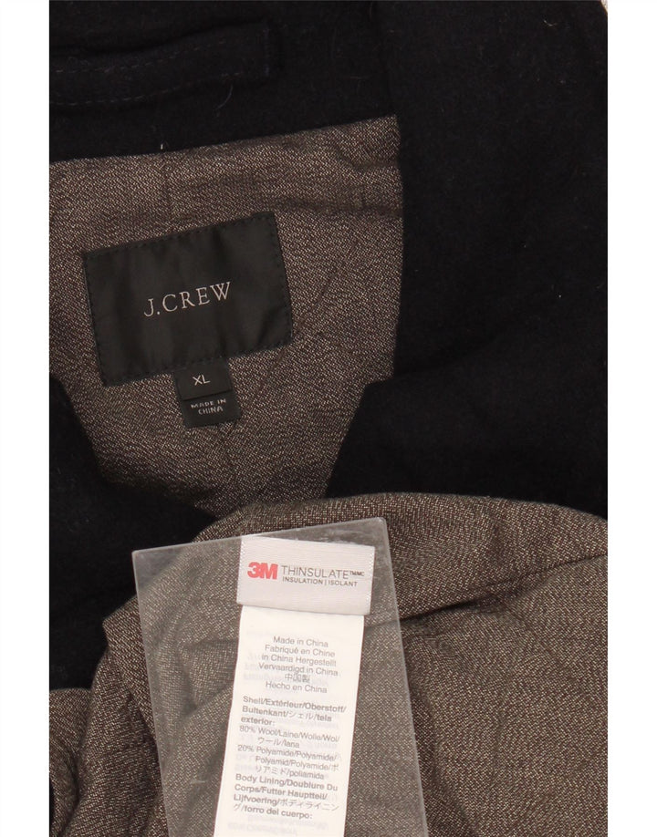 J. CREW Mens Pea Coat UK 42 XL Navy Blue Wool