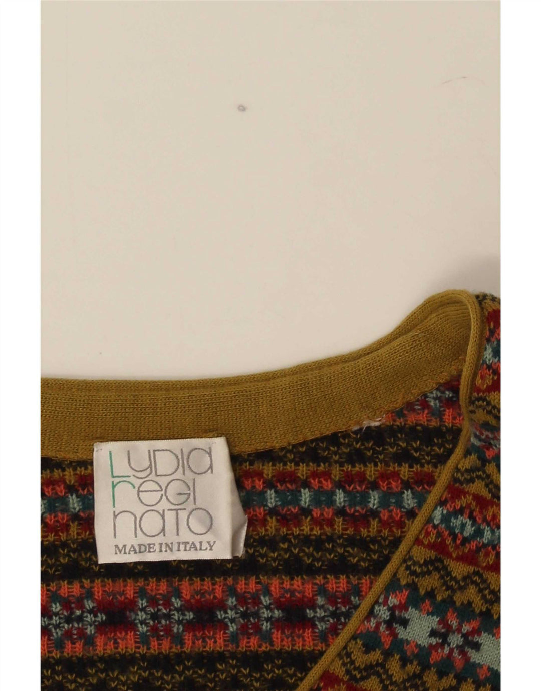 Vintage Mens Sleeveless Cardigan Sweater Medium Multicoloured Fair Isle