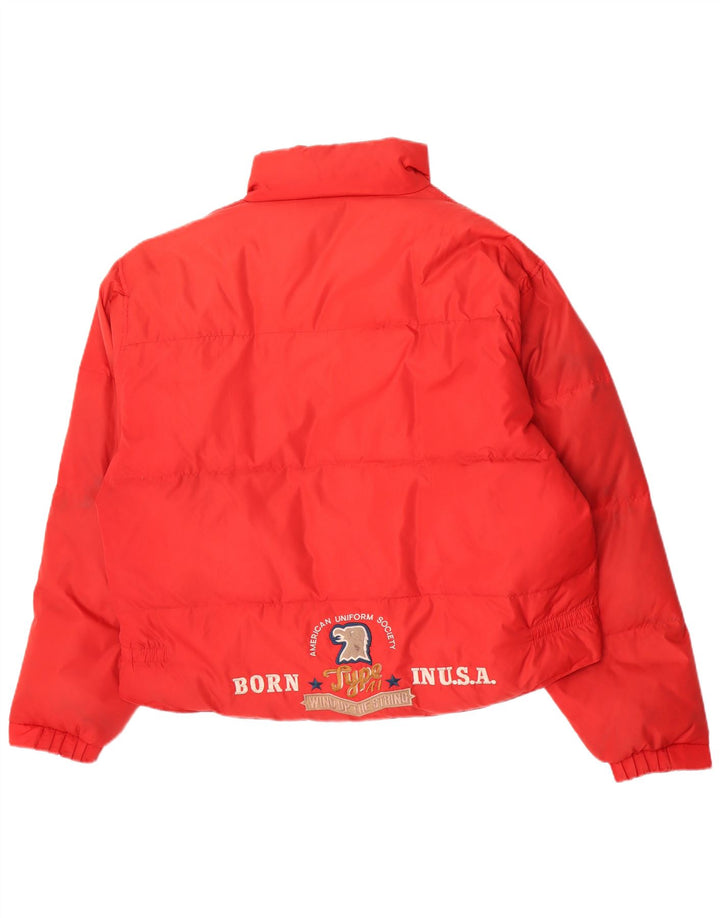 Uniform Mens USA Graphic Padded Jacket UK 42 XL Red