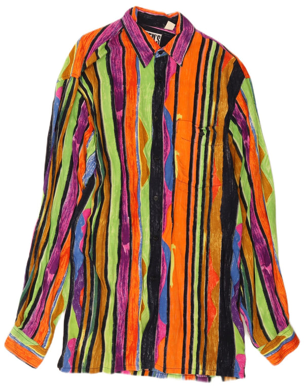 Men's Fashion Club Mens Shirt Size 14 1/2 Small Multicoloured Striped