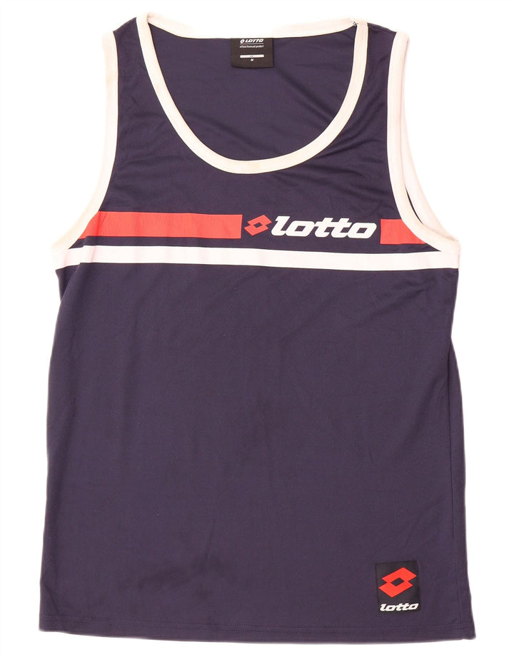 Lotto Mens Graphic Vest Top Medium Navy Blue Polyester