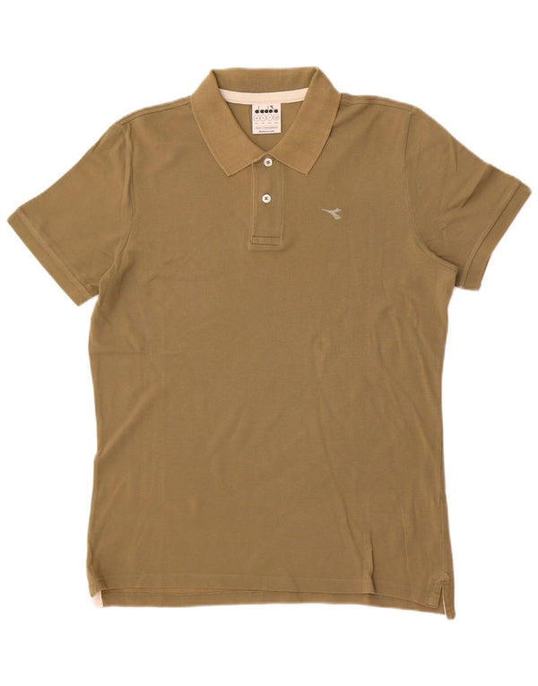 Diadora Mens Polo Shirt Small Khaki