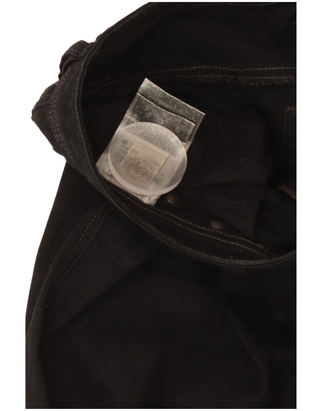 Diesel Mens Straight Jeans W33 L29 Black Cotton