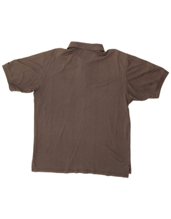 Izod Mens Polo Shirt Medium Grey Cotton