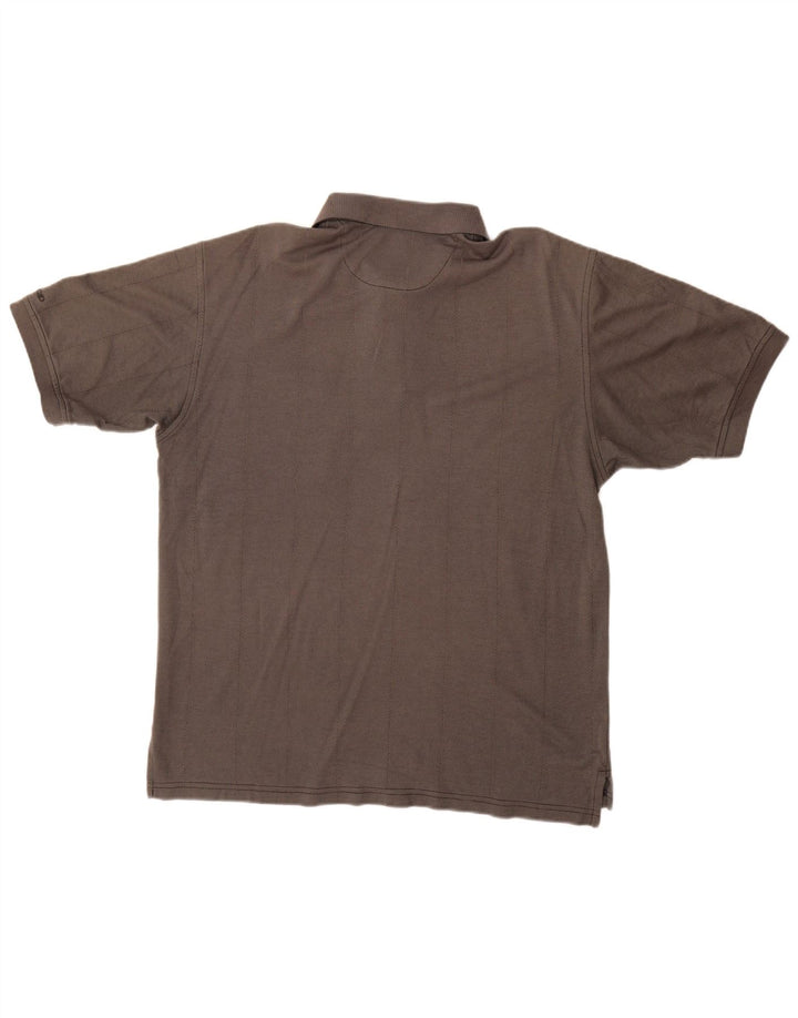 Izod Mens Polo Shirt Medium Grey Cotton