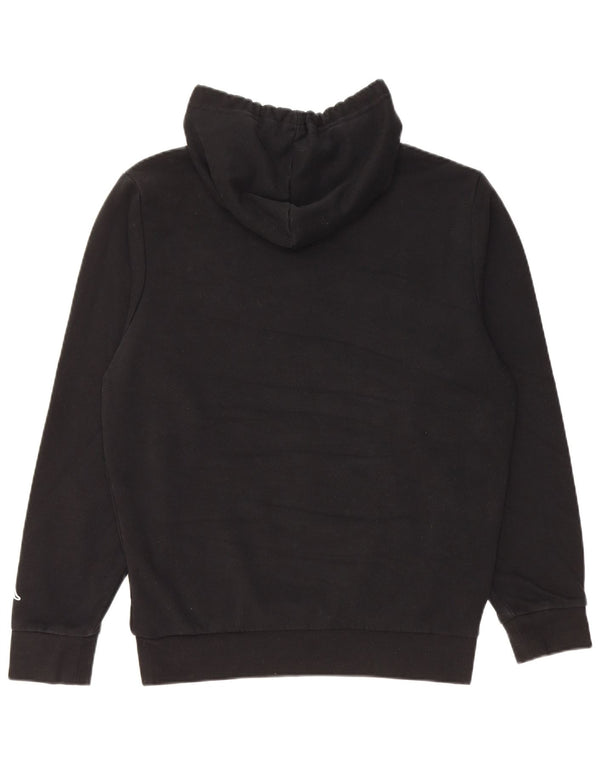 Kappa Womens Graphic Hoodie Jumper Medium Black Cotton