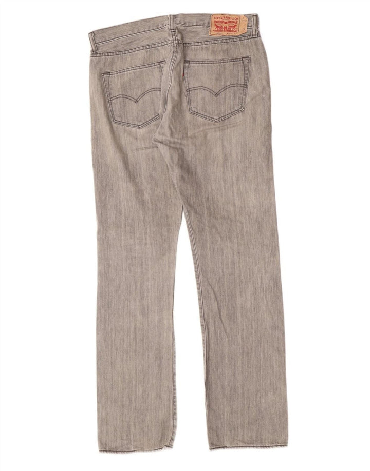 Levi's Mens 501 Straight Jeans W34 L34 Grey Cotton