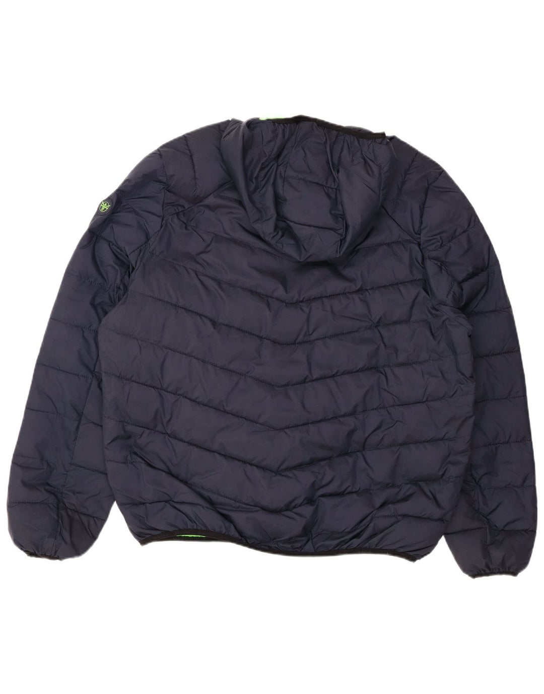 CHIEMSEE Mens Hooded Padded Jacket UK 42 XL Navy Blue Polyester