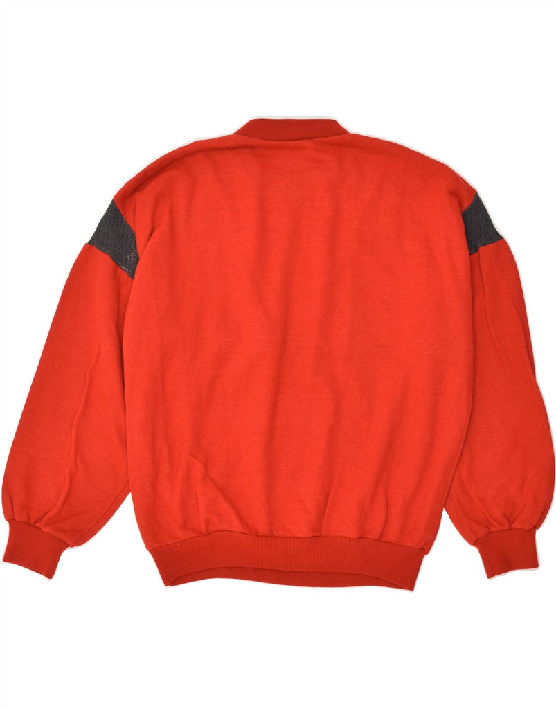 VINTAGE Mens Sweatshirt Jumper IT 50 Medium Red Cotton | Vintage Vintage | Thrift | Second-Hand Vintage | Used Clothing | Messina Hembry 