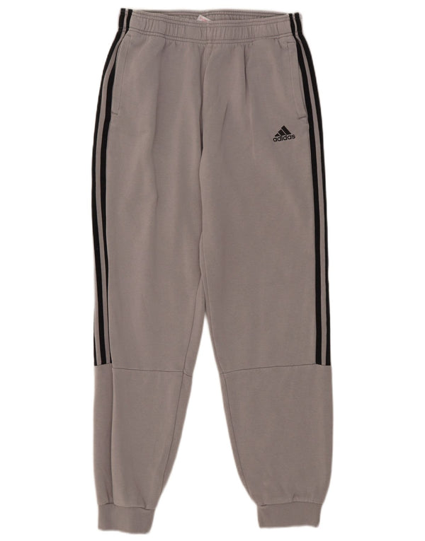 Adidas Boys Tracksuit Trousers Joggers 15-16 Years Grey Cotton