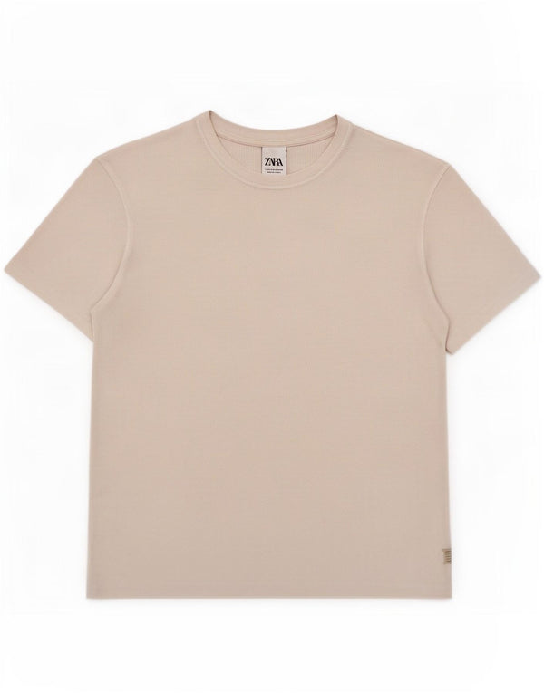 Zara Mens T-Shirt Top Medium White Cotton
